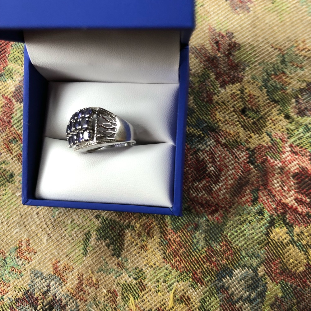 SS TANZINITE RING - Picture 3 of 5